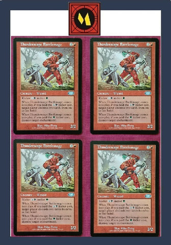 "Thunderscape Battlemage" x4 - Magic The Gathering - Planeshift - Playset