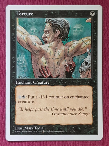 "Torture" - Magic The Gathering Card - 5th Edition