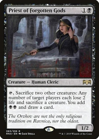 "Priest Of Forgotten Gods" - Magic The Gathering Card - Ravnica Allegiance