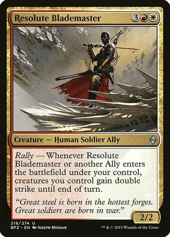 "Resolute Blademaster" - Magic The Gathering - Battle For Zendikar