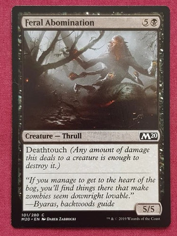 "Feral Abomination" - Magic The Gathering Card - M20