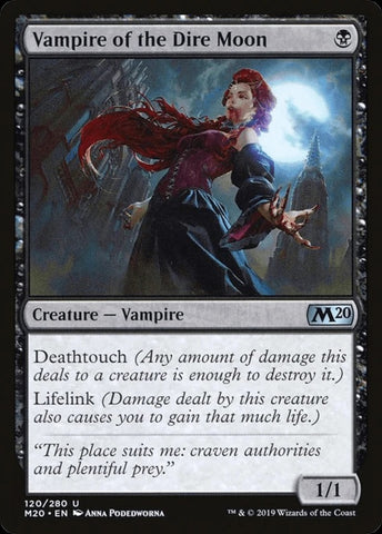 "Vampire Of The Dire Moon" x4 - Magic The Gathering - M20 - 4-Card Playset