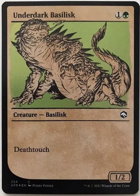 "Underdark Basilisk" - Magic The Gathering Card - AFR / Showcase