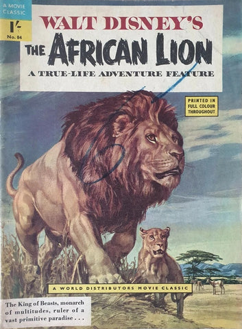 Movie Classic: Walt Disney's African Lion #84 - World Distributors - 1955