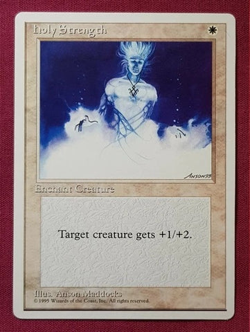 "Holy Strength" x4 - Magic The Gathering - 4th Edition - 4-Card Playset