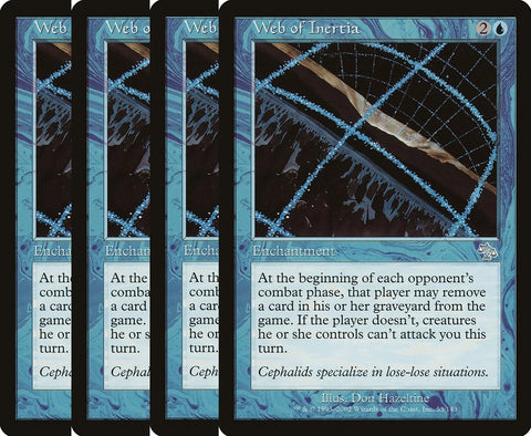 "Web Of Inertia" x4 - Magic The Gathering Card - Judgment - 4-Card Playset