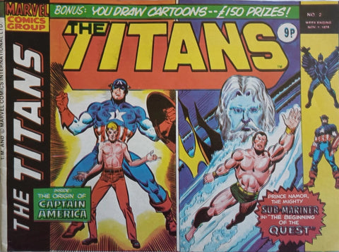 The Titans #2 - Marvel Comic / British - 1975