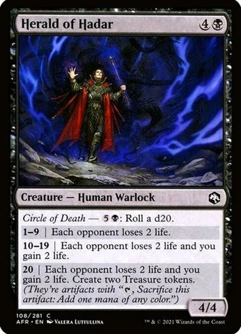 "Herald Of Hadar" x4 - Magic The Gathering Card - AFR - 4-Card Playset