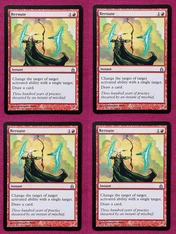 "Reroute" x4 - Magic The Gathering Card - Ravnica - 4-Card Playset