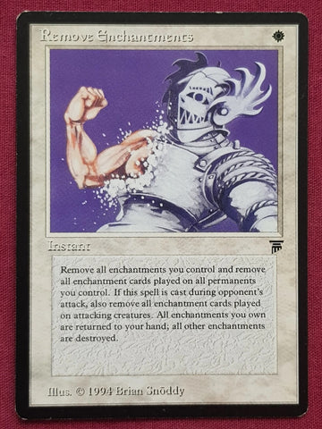 "Remove Enchantments" - Magic The Gathering Card -  Legends