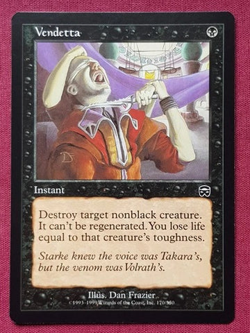 "Vendetta" - Magic The Gathering Card - Mercadian Masques