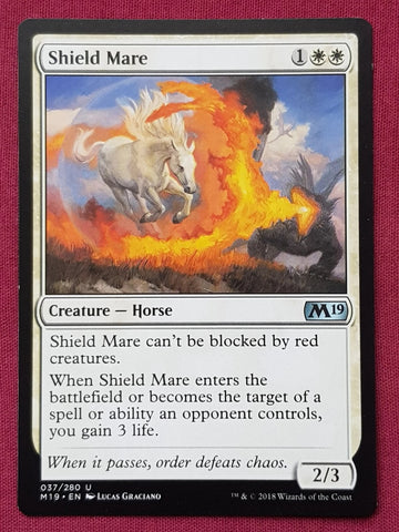 "Shield Mare" - Magic The Gathering Card - M19