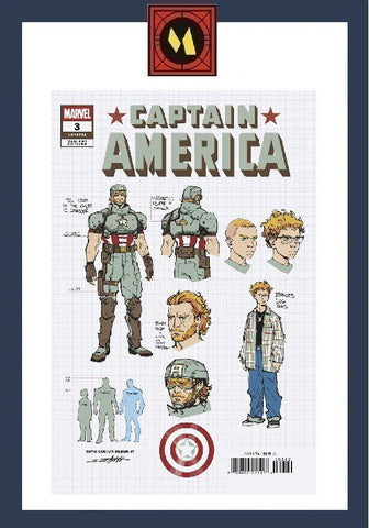 Captain America #3 (LGY #774) - Marvel Comics - 2022 - Schiti Design Variant