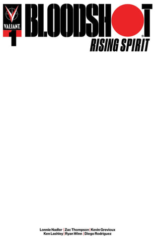 Bloodshot: Rising Spirit #1 - Valiant - 2018 - Blank Sketch Variant