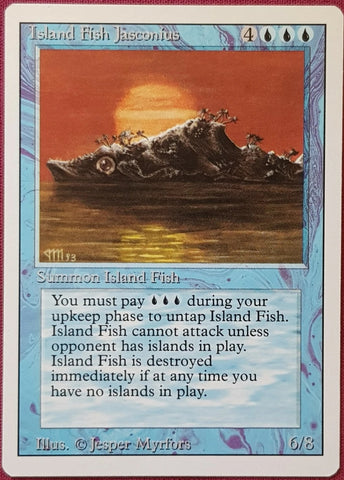 "Island Fish Jasconius"- Magic The Gathering - Revised