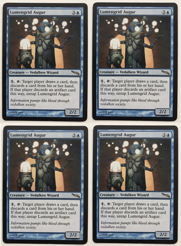 "Lumengrid Augur" x4 - Magic The Gathering Card - Mirrordin - 4-Card Playset