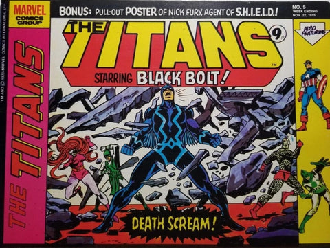 The Titans #5 - Marvel Comics / British - 1975