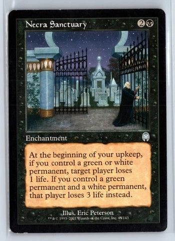 "Necra Sanctuary" - Magic The Gathering Card - Apocalypse
