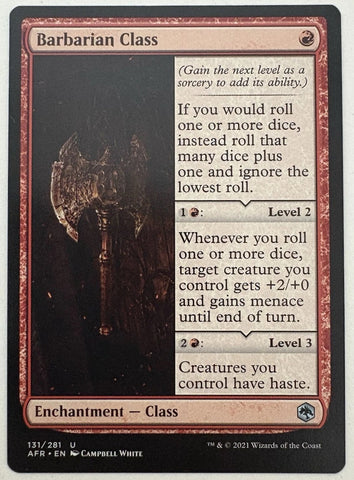 "Barbarian Class" - Magic The Gathering Card - AFR