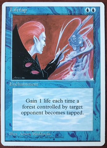 "Lifetap" - Magic The Gathering Card - 4th Edition