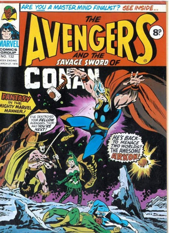 The Avengers #132 - Marvel Comics / British - 1976