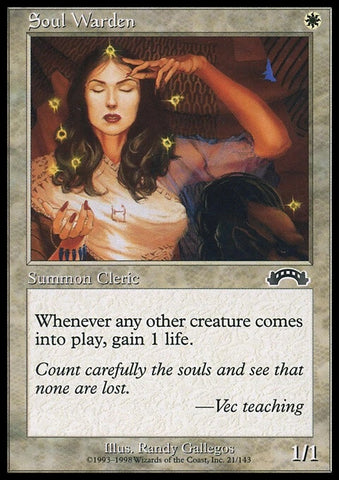 "Soul Warden" - Magic The Gathering Card - Exodus