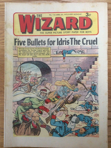 The Wizard #116 - #119 - British Comic - Job Lot of 4 Comics - 1972