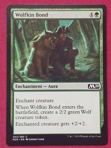 "Wolfkin Bond" x4 - Magic The Gathering Card - M20 - 4-Card Playset