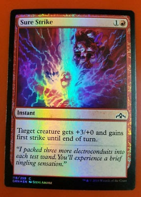 "Sure Strike" FOIL - Magic The Gathering Card - Guilds of Ravnica