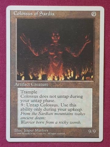 "Colossus Of Sardia" - Magic The Gathering Card - 4th Edition