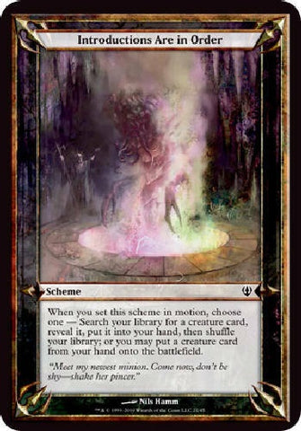 "Introductions Are In Order" - Magic The Gathering Card - Over-Sized - Archenemy