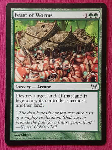 "Feast Of Worms" - Magic The Gathering Card - Champions Of Kamigawa