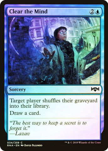 "Clear The Mind" FOIL - Magic The Gathering Card - Ravnica Allegiance