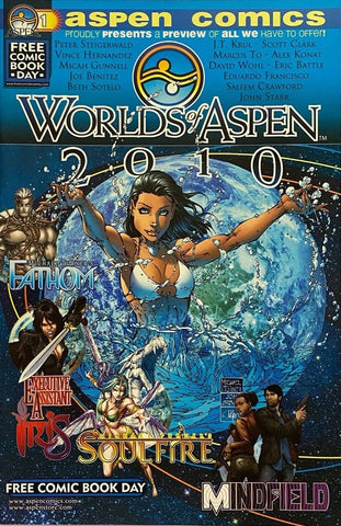 Worlds Of Aspen FCBD 5x Comics - Aspen - 2010, 2012, 2014, 2015 & 2016