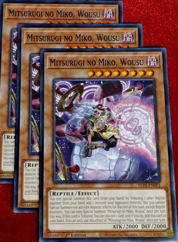 "Mitsurugi No Miko, Wouso" ALIN-EN091 - Yu-Gi-Oh! - 3x Cards - Alliance Insight