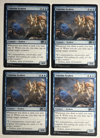 "Tolarian Kraken" x4 - Magic The Gathering - M21 - 4-Card Playset