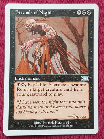 "Strands Of Night" - Magic The Gathering Card - 6th Edition