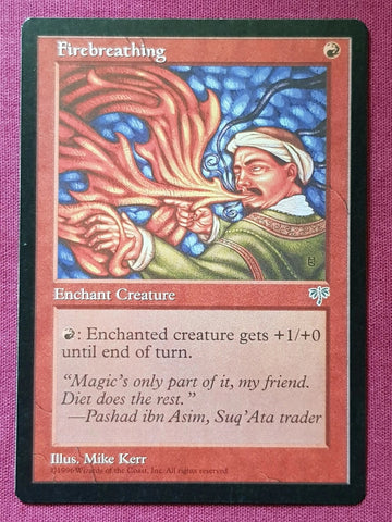 "Firebreathing" x4 - Magic The Gathering Card - Mirage - 4-Card Playset