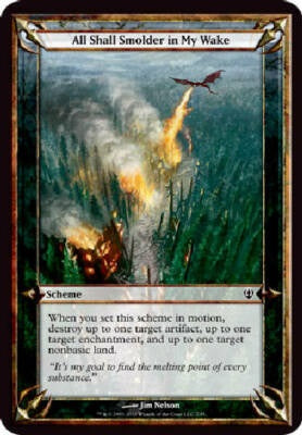 "All Shall Smolder In My Wake" - Magic The Gathering - Over-Sized - Archenemy