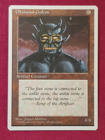 "Obsianus Golem" x4 - Magic The Gathering Card - 4th Edition - 4-Card Playset