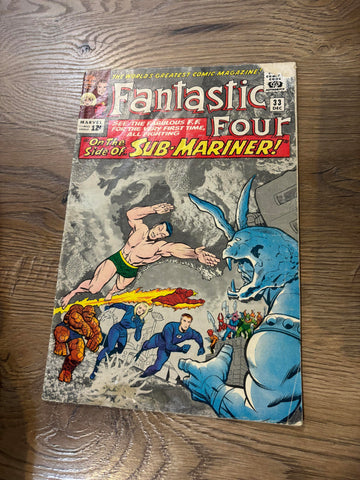 Fantastic Four #33 - Marvel Comics -  1965 - 1st Attuma