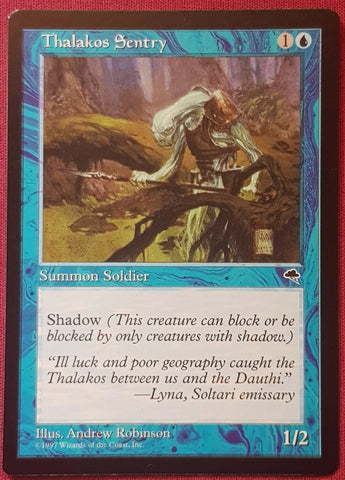 "Thalakos Sentry" - Magic The Gathering Card - Tempest