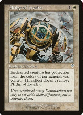 "Pledge Of Loyalty" - Magic The Gathering Card - Invasion