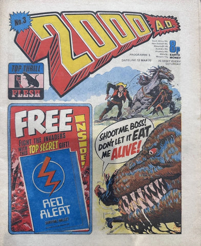 2000AD Comic - Prog #3 - 12 Mar 1977 - No Free Gift