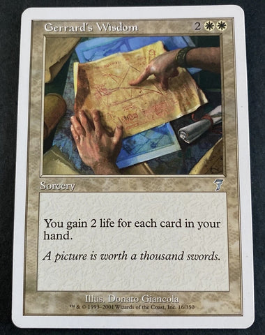 "Gerrard's Wisdom" - Magic The Gathering Card - 7th Edition