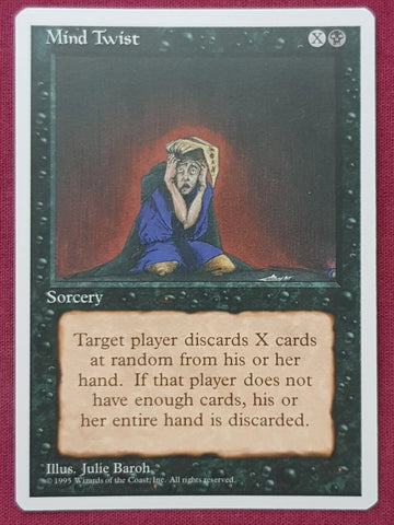 "Mind Twist" - Magic The Gathering Card - 4th Edition