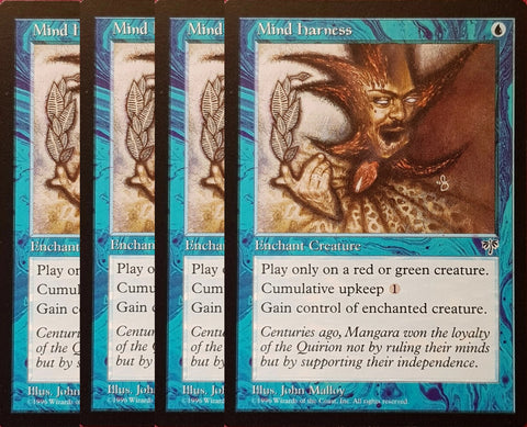 "Mind Harness" x4 - Magic The Gathering Card - Mirage - 4-Card Playset
