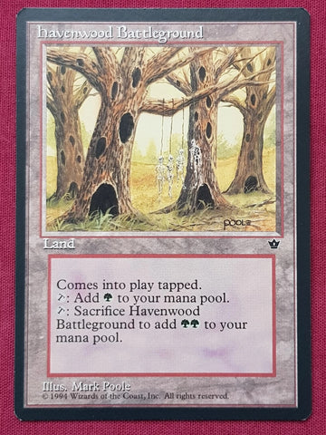 "Havenwood Battleground" - Magic The Gathering Card - Fallen Empires