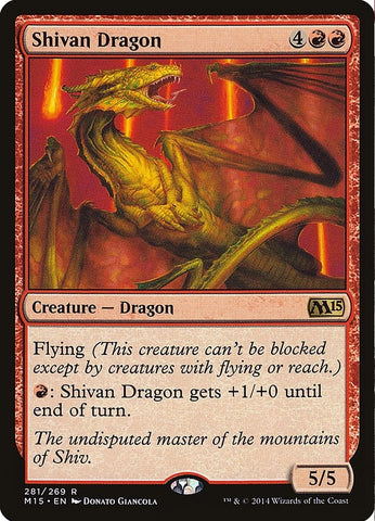 "Shivan Dragon" - Magic The Gathering Card - M15