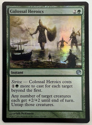 "Colossal Heroics" - Magic The Gathering Card - Journey into Nyx